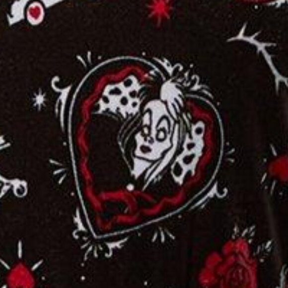❤️NWT VINTAGE TORRID DISNEY VILLAINS POCKETS SKATER DRESS - STRETCH VELVET - Picture 7 of 16